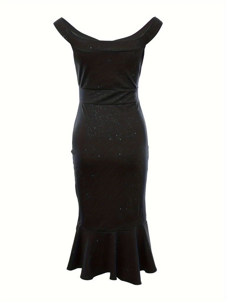 Vestido con Ribete de Volante Luxeira