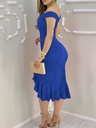 Vestido con Ribete de Volante Luxeira
