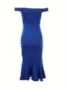 Vestido con Ribete de Volante Luxeira