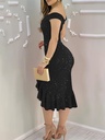 Vestido con Ribete de Volante Luxeira