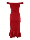 Vestido con Ribete de Volante Luxeira