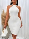 Vestido Bodycon Elegante sin Mangas Luxeira