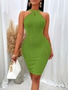 Vestido Bodycon Elegante sin Mangas Luxeira