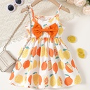Vestido de Tirantes con Lazo y Estampado de Flores Luxeira