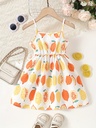 Vestido de Tirantes con Lazo y Estampado de Flores Luxeira