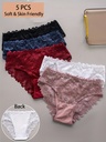 Panty de Encaje con Ribetes Ondulados Luxeira