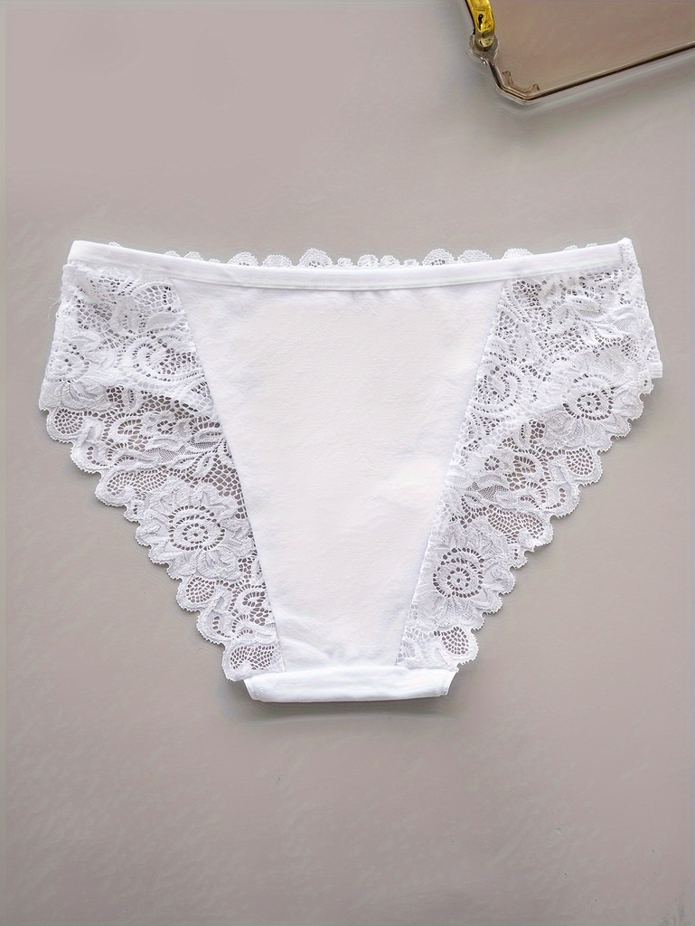 Panty de Encaje con Ribetes Ondulados Luxeira