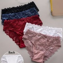 Panty de Encaje con Ribetes Ondulados Luxeira
