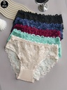 Panty de Encaje con Ribetes Ondulados Luxeira