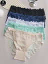 Panty de Encaje con Ribetes Ondulados Luxeira