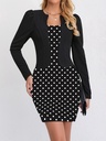 Vestido 2 en 1 con Estampado y Mangas Largas Luxeira