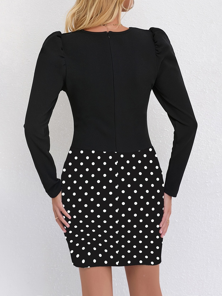 Vestido 2 en 1 con Estampado y Mangas Largas Luxeira