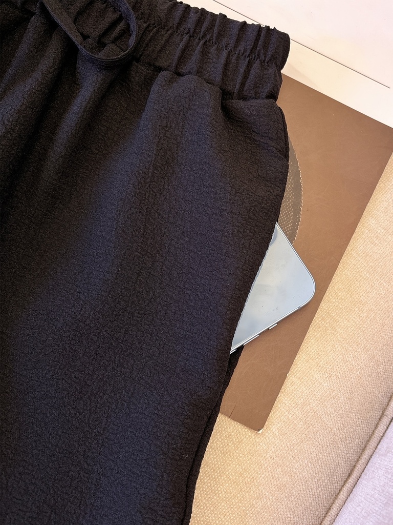 Short de Cintura Alta con Cordón Liso Luxeira