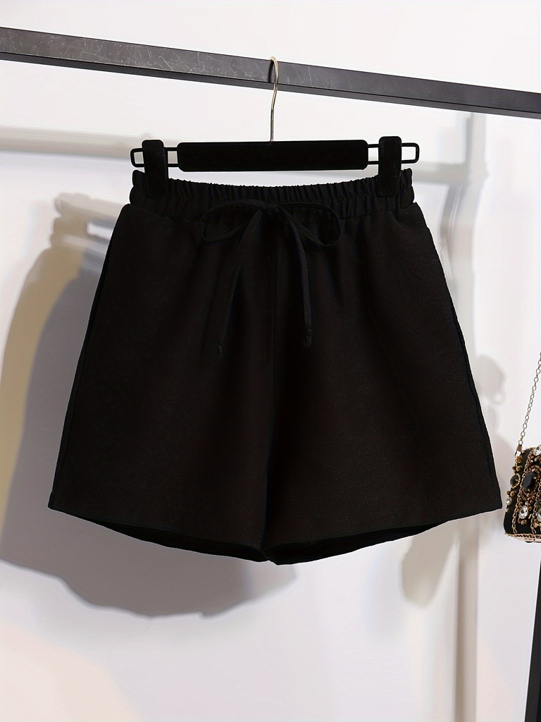 Short de Cintura Alta con Cordón Liso Luxeira