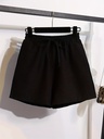 Short de Cintura Alta con Cordón Liso Luxeira