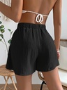 Short de Cintura Alta con Cordón Liso Luxeira