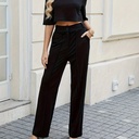 Conjunto de Dos Piezas: Top de Cuello Redondo y Pantalones Cómodos de Cintura Alta Luxeira