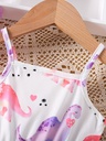 Vestido de Verano con Estampado de Dinosaurio Luxeira