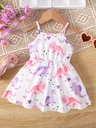 Vestido de Verano con Estampado de Dinosaurio Luxeira