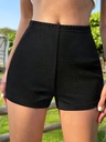 Short Ajustado de Cintura Alta con un Sutil Diseño Lateral Luxeira