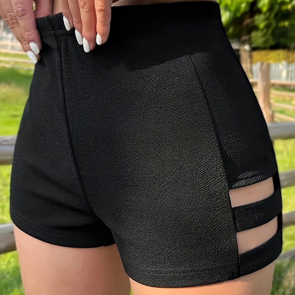 Short Ajustado de Cintura Alta con un Sutil Diseño Lateral Luxeira