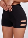 Short Ajustado de Cintura Alta con un Sutil Diseño Lateral Luxeira