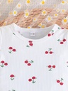 Conjunto de Camiseta y Short con Estampado de Cerezas Luxeira