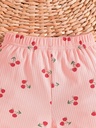 Conjunto de Camiseta y Short con Estampado de Cerezas Luxeira