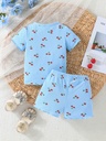 Conjunto de Camiseta y Short con Estampado de Cerezas Luxeira