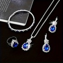 Set de 5 Piezas de Joyería con Detalles de Vidrio y Aleación