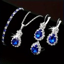 Set de 5 Piezas de Joyería con Detalles de Vidrio y Aleación