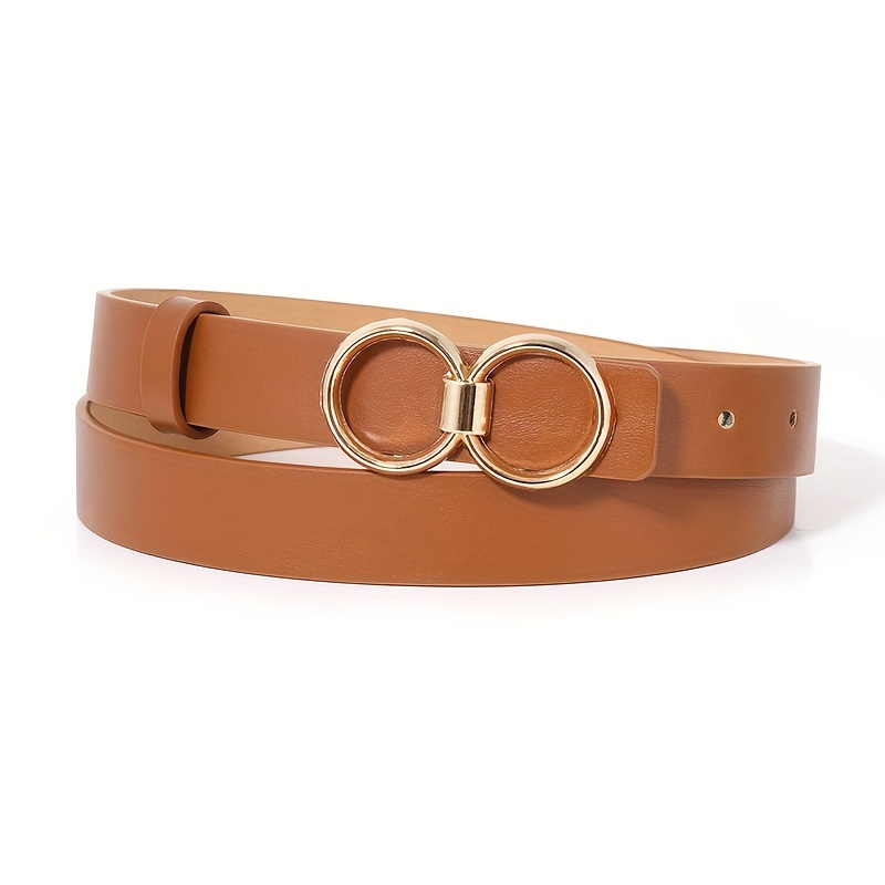 Cinturón de Moda con Hebilla Dorada - Ajustable 70-98cm