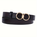 Cinturón de Moda con Hebilla Dorada - Ajustable 70-98cm