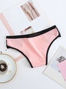 Panty de Algodón Suave y Elástica con Encaje en Contraste Luxeira