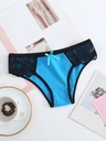 Panty de Algodón Suave y Elástica con Encaje en Contraste Luxeira