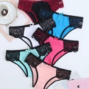 Panty de Algodón Suave y Elástica con Encaje en Contraste Luxeira