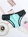 Panty de Algodón Suave y Elástica con Encaje en Contraste Luxeira