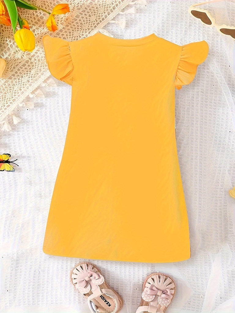 Vestido de Mezclilla con Tirantes y Volantes Luxeira