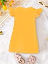 Vestido de Mezclilla con Tirantes y Volantes Luxeira
