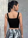 Top Corto con Cremallera Delantera Luxeira