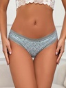 Panty de Cintura Baja con Encaje Y Estampado Floral Luxeira