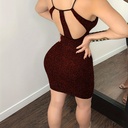 Vestido Brillante con Escote Luxeira