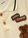 Conjunto de Camiseta de Oso con Cuello y Short Luxeira