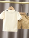 Conjunto de Camiseta de Oso con Cuello y Short Luxeira