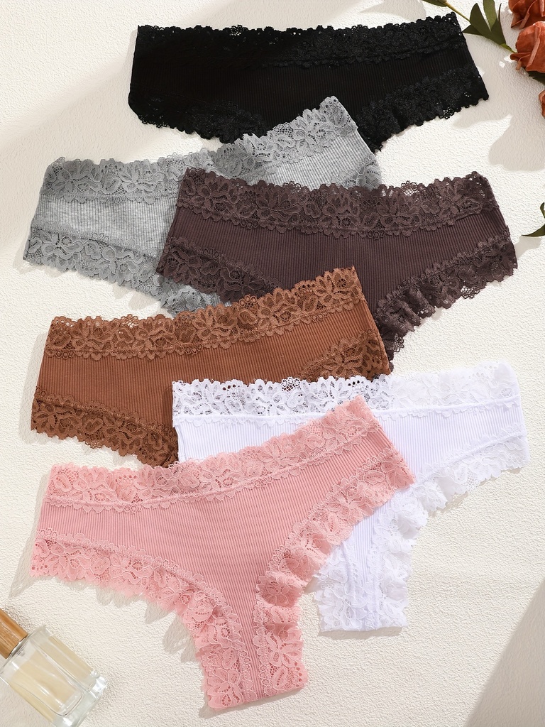 Panty con Costura De Encaje Luxeira