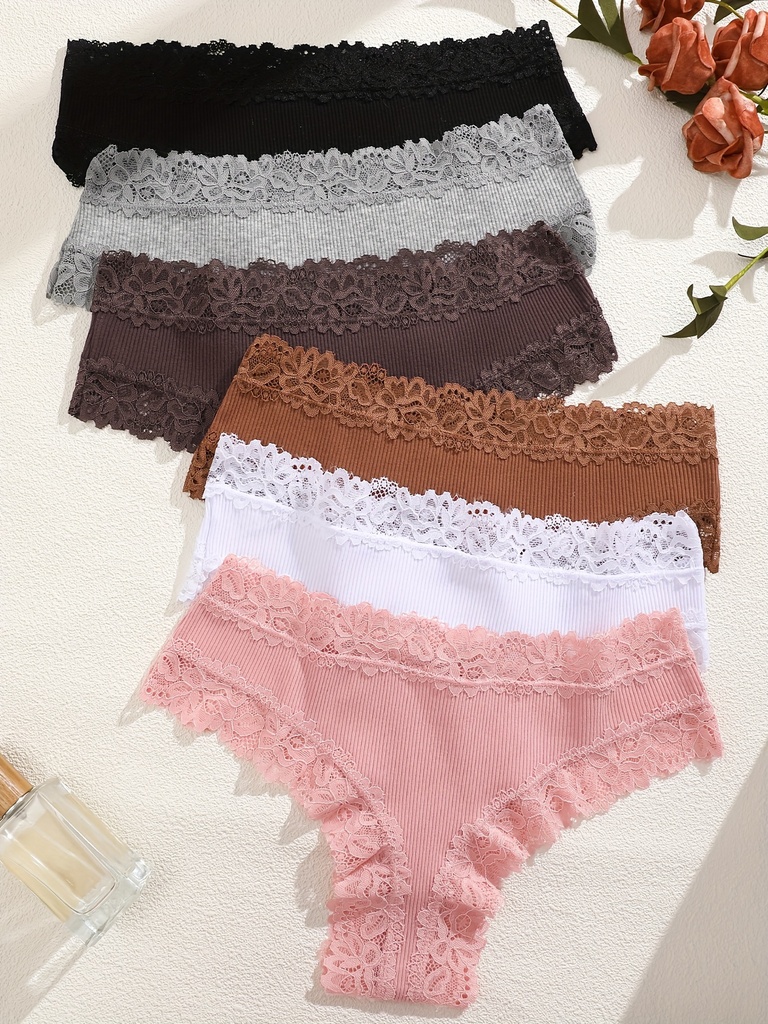 Panty con Costura De Encaje Luxeira