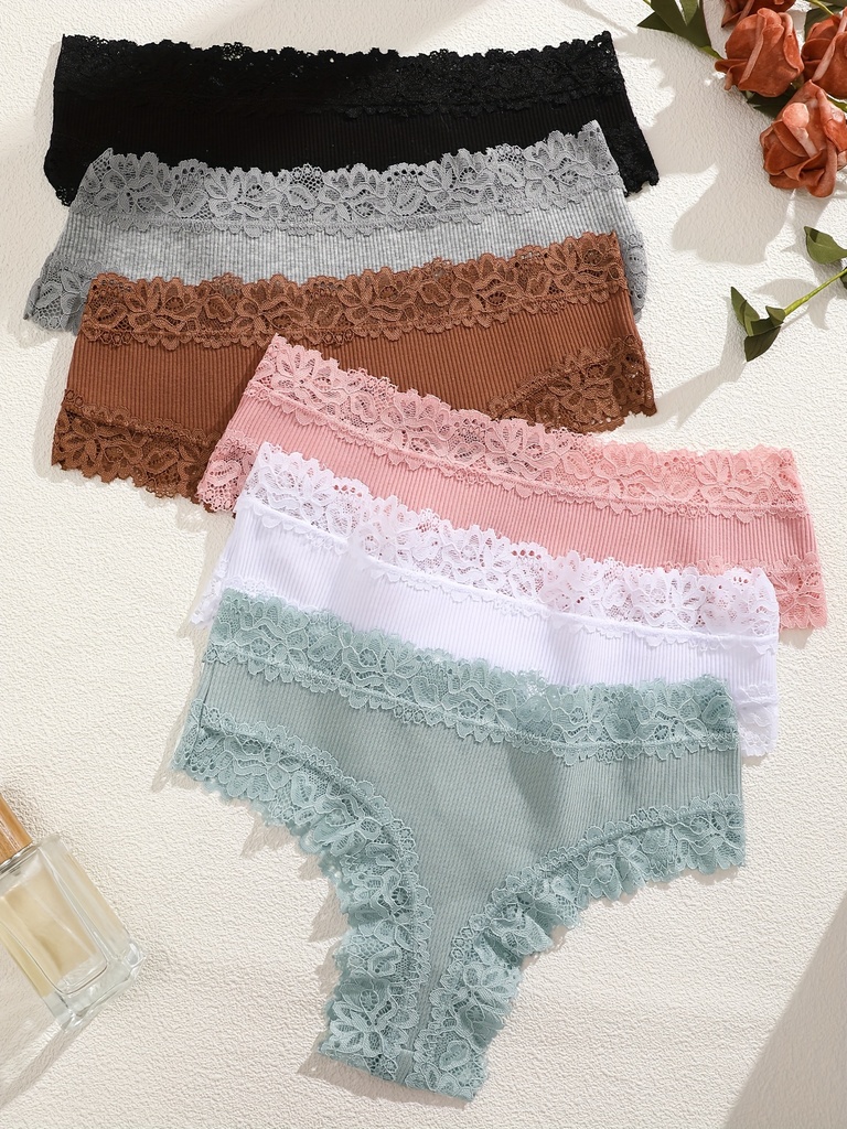 Panty con Costura De Encaje Luxeira