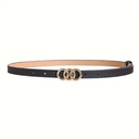 Cinturón de Moda con Hebilla Triple O-Ring