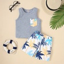 Conjunto de Camiseta y Short con Estampado de Coco Luxeira