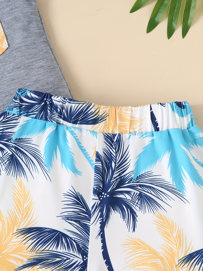 Conjunto de Camiseta y Short con Estampado de Coco Luxeira